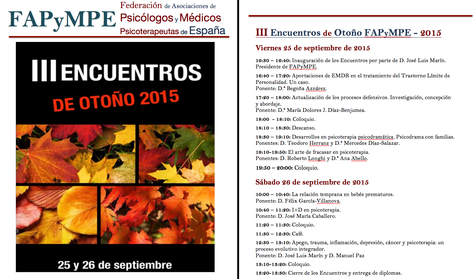 III Encuentros de Otoño FAPyMPE