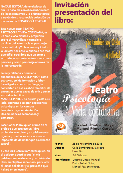 Teatro, Psicología y Vida Cotidiana